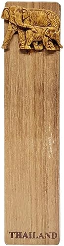 Vista 40 de WitnyStore Marcapáginas de madera tallada de 7 pulgadas de largo, elefante para papá y bebé, hecho a mano, accesorio de artesanía de madera único
