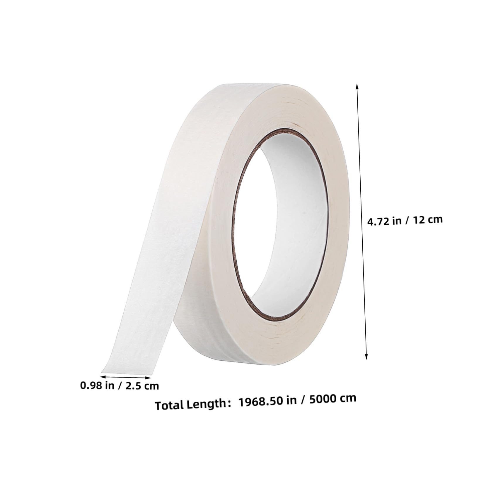 6 Rouleaux Ruban de Masquage Blanc Adhésif pour Peinture et Bricolage Papier de Masquage Résistant pour Projets Artistiques et Travaux de
