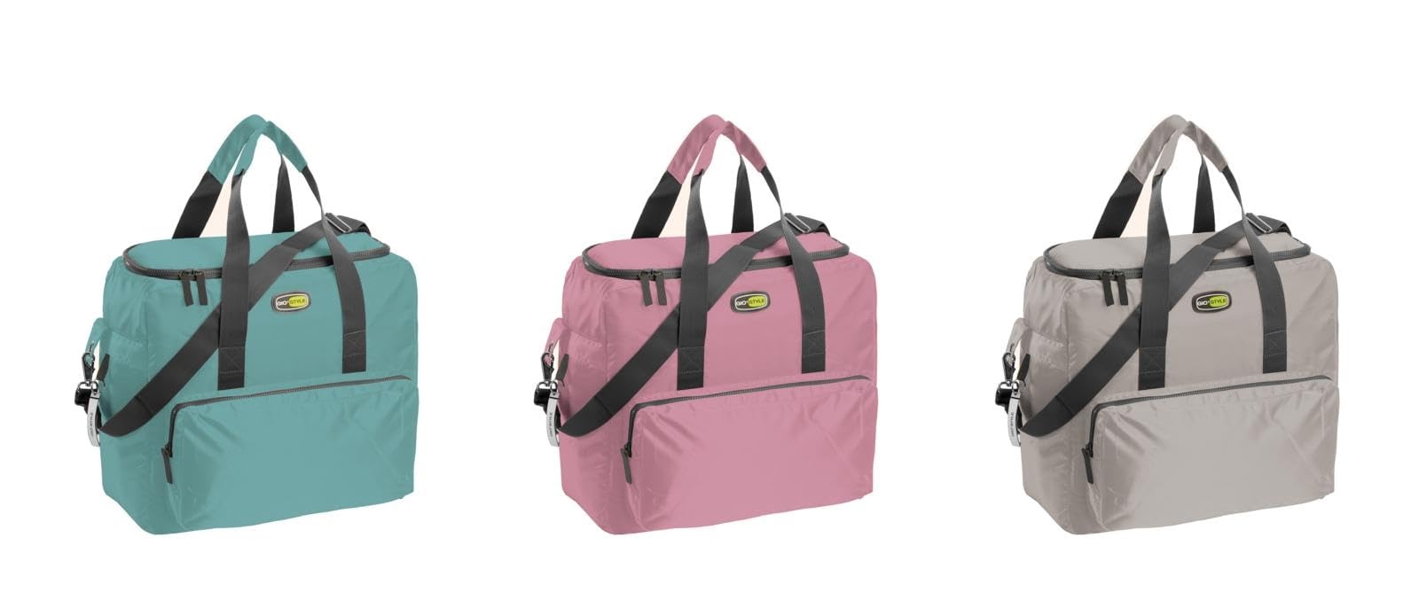 GIO'STYLE Borsa termica Vela+ XL Pastel | Colori assortiti | 33 L | Tracolla regolabile | Apribottiglie integrato