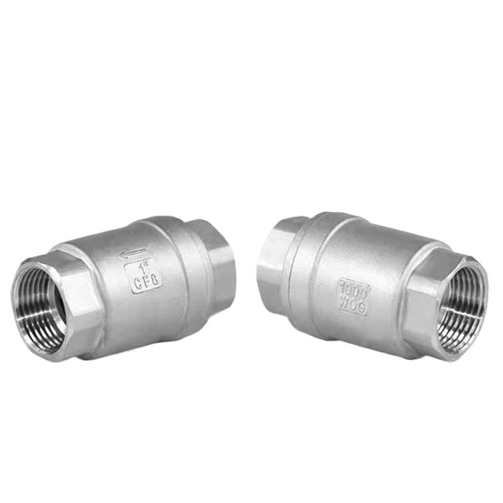 Clapet anti-retour 3/4" BSPT en acier inoxydable SS304 ressort en ligne vertical