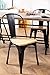 SKLUM Chaise en Bois LIX Vintage Noir Bois Naturel Salle à Manger Cuisine Bar Style Industriel Finition Vieillie