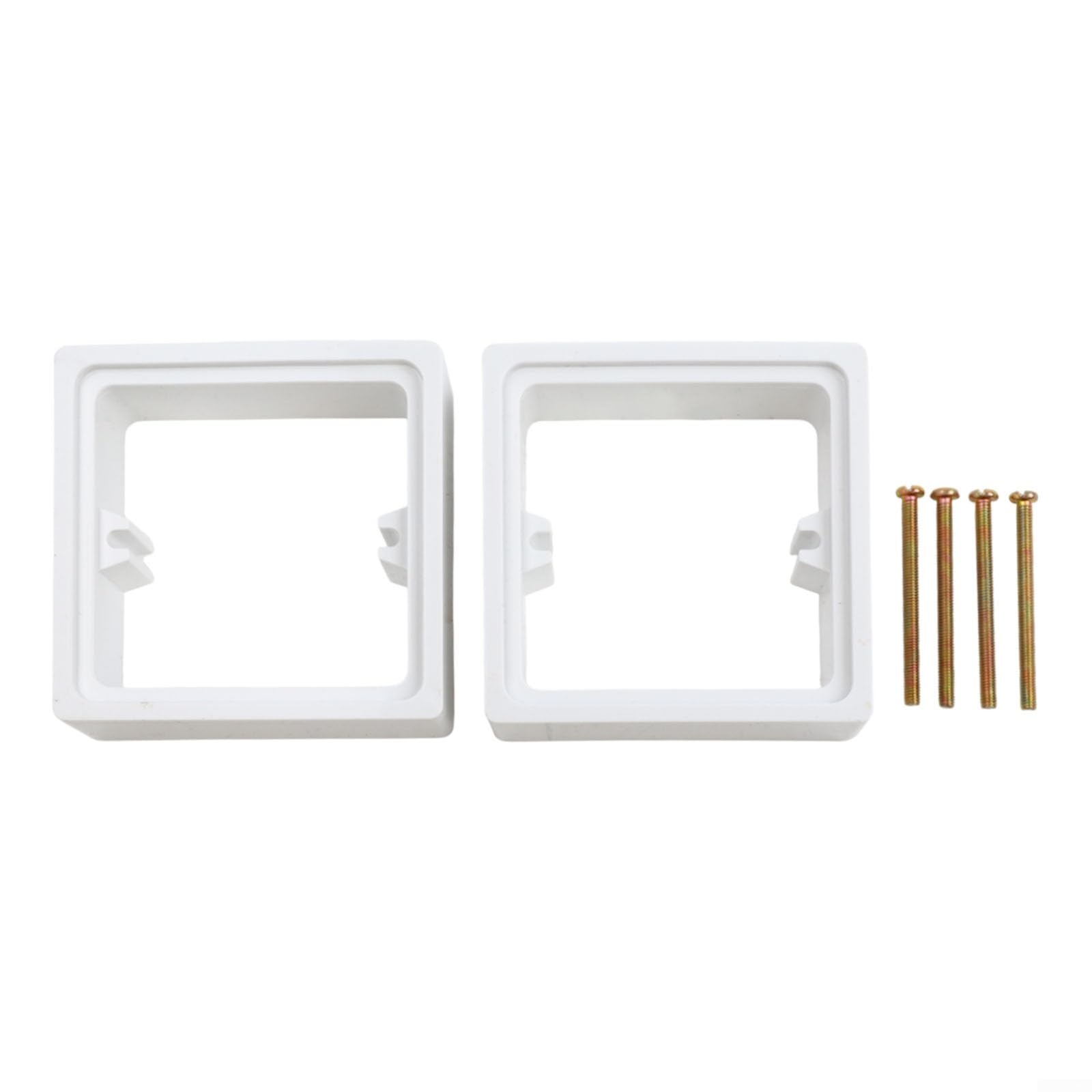 2pcs Single Socket Spacer 30mm Square Back Box Extender(White)