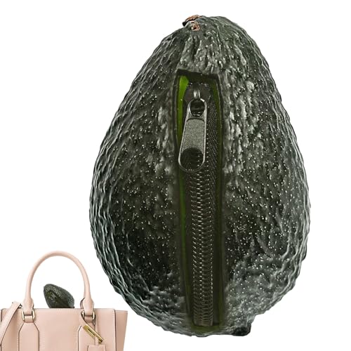 Monedero de Aguacate para Mujer, Accesorio novedoso en Forma de Fruta, Dulce Pieza de para el día a día | Soporte de Monedas de Dinero Realista, de Transporte portátil con Cremallera