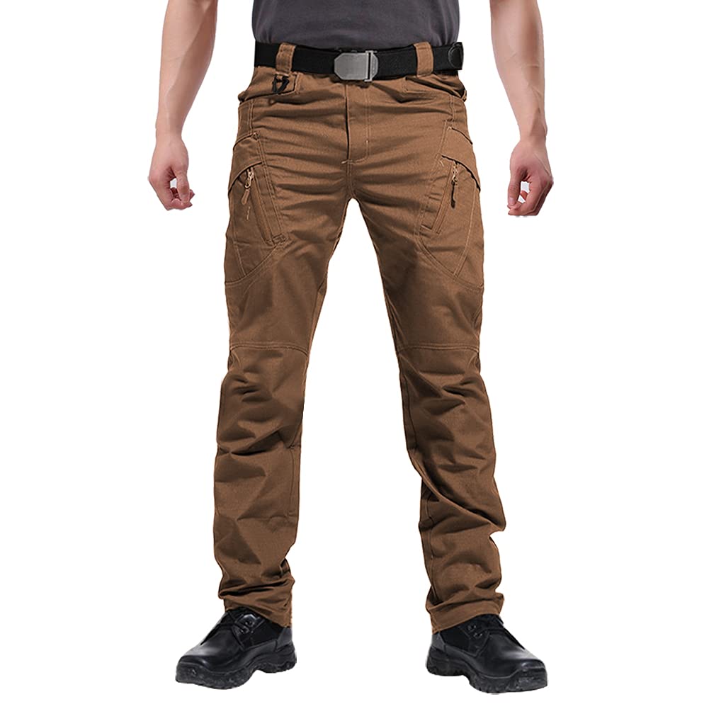 FEDTOSING Cargohose Herren Vintage Militär Tactical Hosen mit Stretch Arbeitshose Outdoor Viele Taschen Leichte Baumwolle