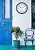 zyzamay 12 Inch Indoor Outdoor Clocks,Waterproof Wall Clock with Thermometer,Easy to Read,Non-Ticking Battery Operated Quality Quartz Clock, Decorative for Patio,Porch,Pool,Bathroom,Deck(Blue)
