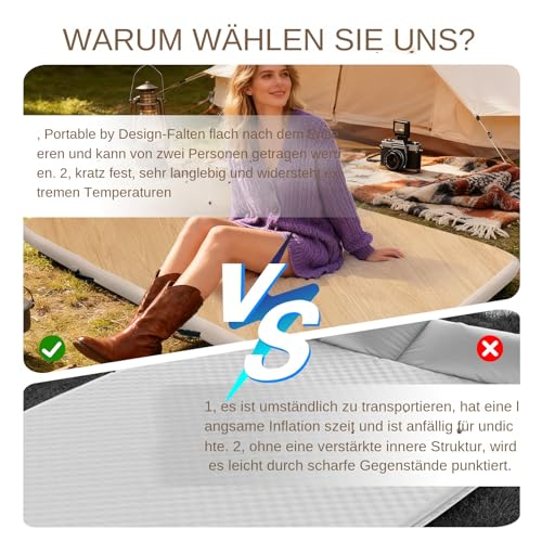 Matelas de camping gonflable confortable contre le mal de dos en randonnée