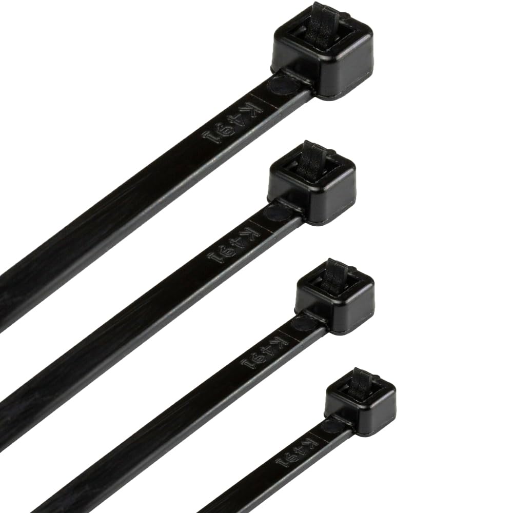 Kafton Black Reusable Releasable Cable Ties Nylon Premium Zip Tie Wraps