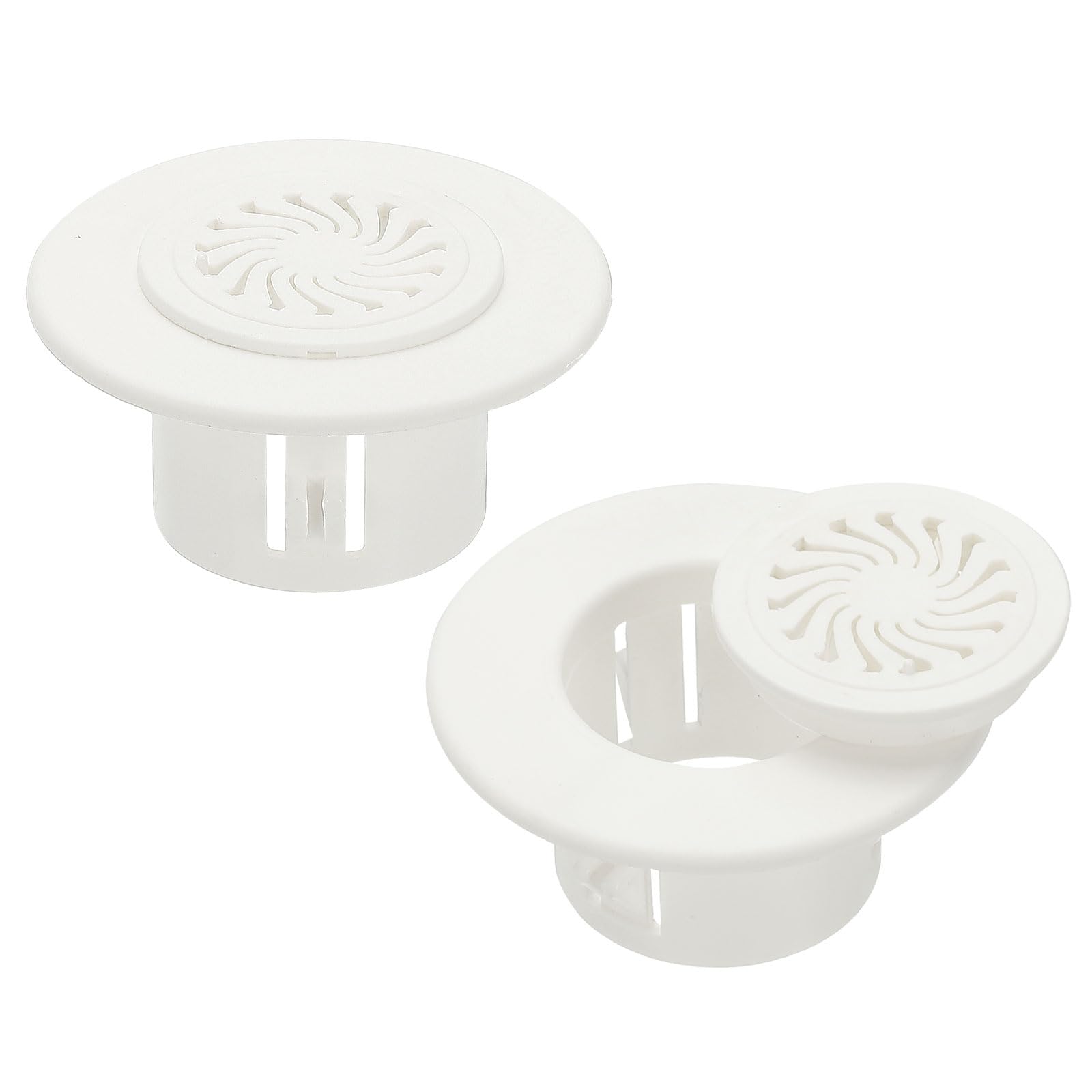 PATIKIL Round Air Vent 1.5" (39mm), 2 Pcs Adjustable ABS Vent Cover Louver Grille Vent with Screen Fit for 1.57"