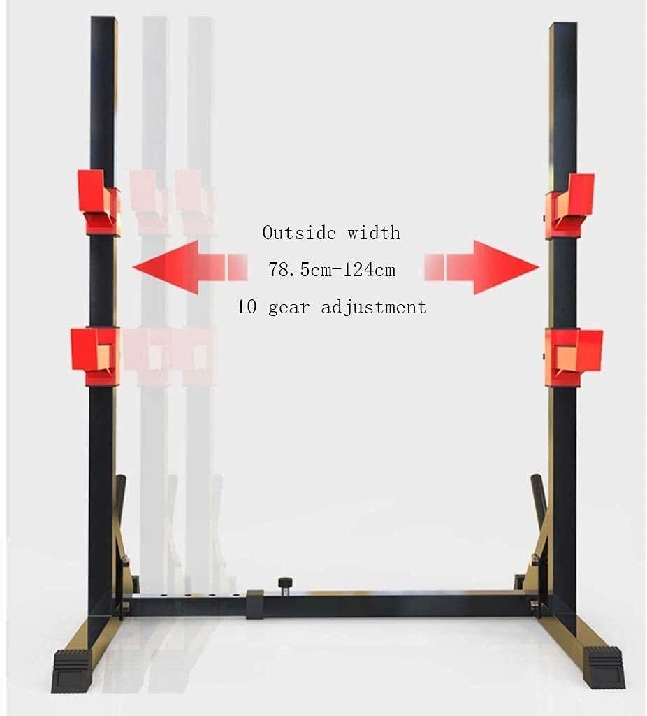 ERoomQ Multi-Function Barbell Rack Men's Fitness Barbell Rack Multifunctional Shelf Squat Rack Bench Press Free Squat Fitness Equipment Home Indoor Gym Strength Training Rack Squat Rack