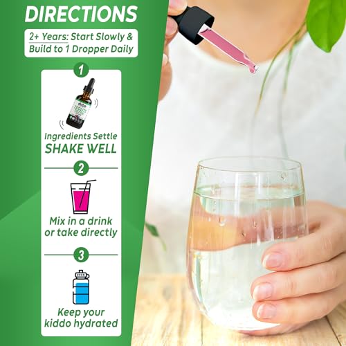 Zeolite Detox for Kids Liquid Drops - Advanced Clinoptilolite with Pure Vitamins B12 & D - Kids Gentle Body Daily Cleanse Focus & Speech Extra Clinoptilolite Zeolite Drops Detox Cleanse Supplement 2oz - Image 6