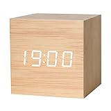 Ce réveil électronique en bois est devenu le centre d'attention avec son design unique. Commande vocale, la date et la température sont claires en un coup d'œil. Ajoutez une atmosphère artistique au bureau des employés de bureau.