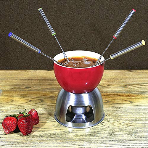 Foto von Grillspieße, INTVN 12 Stück Grill Kabob Spieße 16cm, Flat Schaschlikspieße Grillspieße Fleischspieße, Edelstahl Fondue Gabel mit Hitzebeständigem Griff, Obst Schokolade Springbrunnen