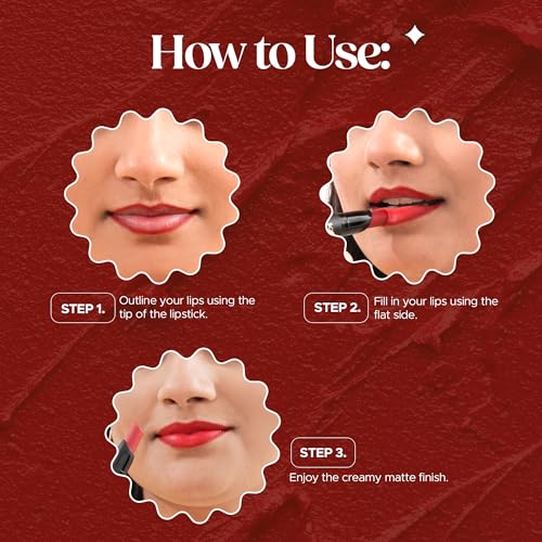 Image of Hilary Rhoda Slay All Day Matte Lipstick | Transfer-proof & Smudge-proof | Long-Lasting & Premium Creamy Lipstick | Waterproof & Vibrant Colour lipstick | 2.6g (Mocha Brown - Shade 16)