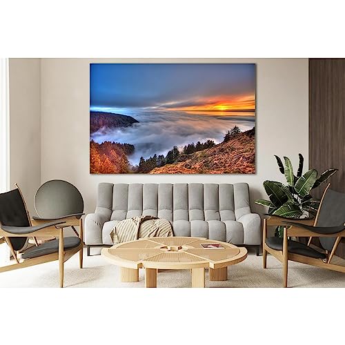 Cuadro de Siuslaw National Forest ZELLART para crear un ambiente relajante en tu dormitorio de 60x40