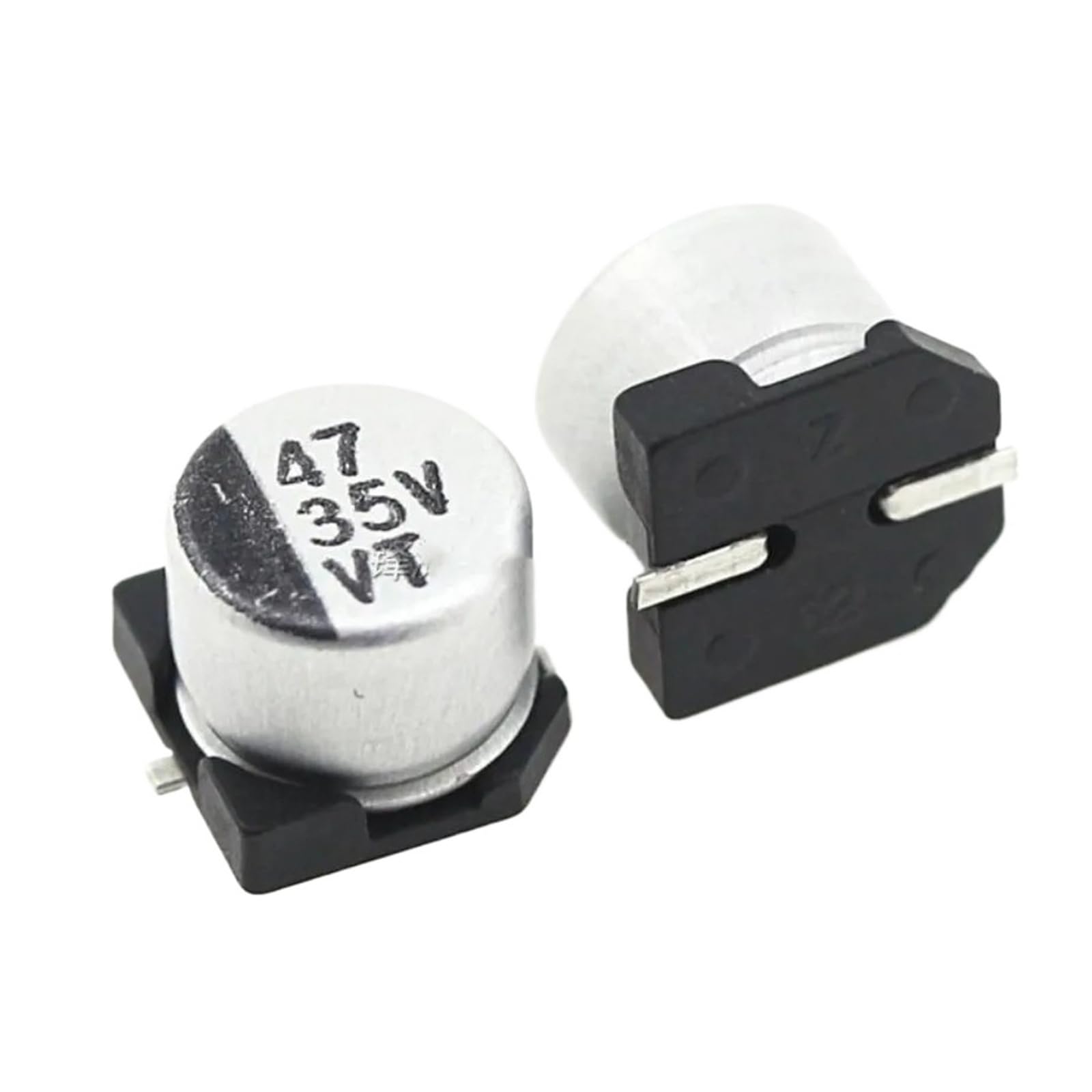 Condensateurs aluminium 47uF 35V CMS contre les pannes de tension | Pack de 20 pièces 6.3x5.4mm