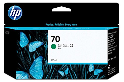 HP 70 Original Cartouche d Encre Vert capacité Standard 130ml Pack de 1 avec d Encre Vivera
