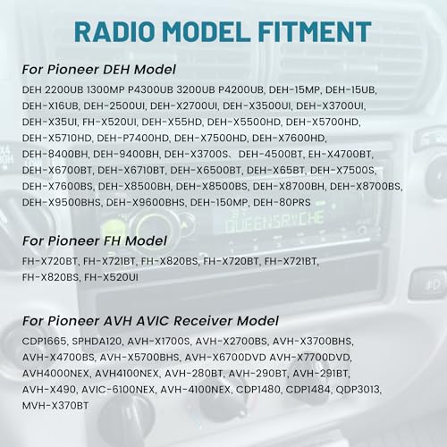 Image of NuIth 16 Pin Pioneer Radio Stereo Wiring Harness Power Speaker Plug DVD Power Cord Replacement for Pioneer DEH AVH AVIC MVH FH SPH AVH4000NEX AVH-4100NEX AVIC-6100NEX