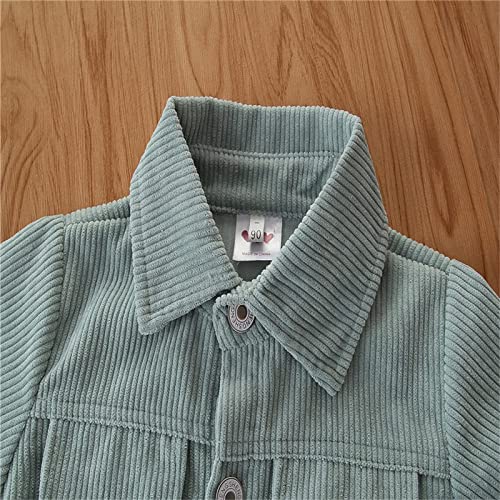 Kids Toddler Boy Fall Outfits Autumn Winter Ribbed Solid Cotton Long Sleeve Coat Classic Cozy (>2-Blue, 1-2 Years)4