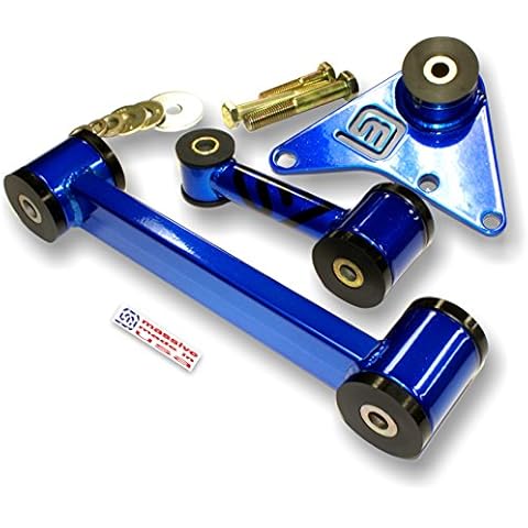 Massive Motor Engine Trans Mount 3 pc Set Compatible with Dodge NEON SRT 4 Turbo Solid Upper Lower 2.4 (Blue Pearl) Cover