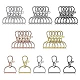 25 Pieces Metal Swivel Clasps Lanyard Snap Hooks Keychain Clip Hooks Lobster Claw Clasps Keychain Hook Clasps with D Rings for Keychain Purse Hardware Sewing Craft Project, 5 Colors, 25 mm