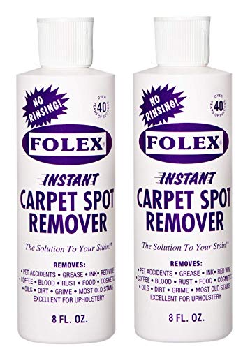 Folex Carpet Spot Remover - 8oz Instant Stain Remover for Carpets, Rugs, Upholstery and Clothing-2 Pack