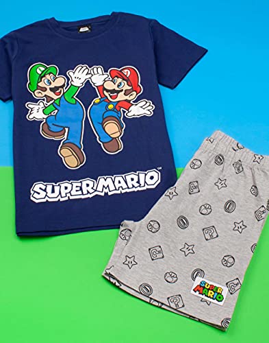 Super Mario Nintendo Pajamas Boys Kids Luigi Blue OR Red Short PJs3