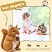 BENINY 14“ Realistic Squrrile Stuffed Animal, Cute Squirrel Plush Toy with Holding Mini Acorn, Plushie Gift for Kids