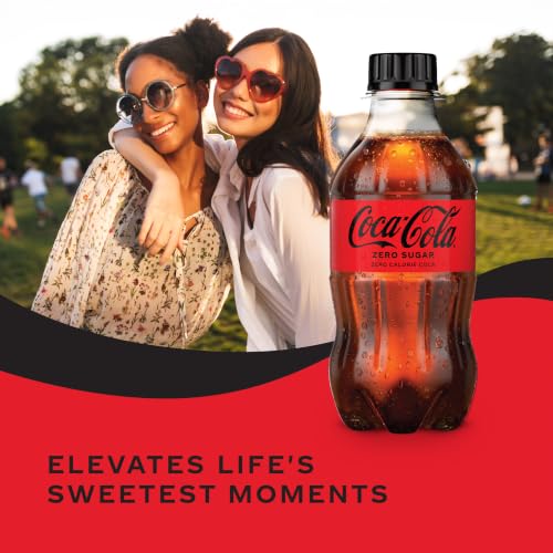 Image of Coca-Cola Zero Sugar Soda Soft Drink Bottles, 12 Fl Oz (Pack of 24)