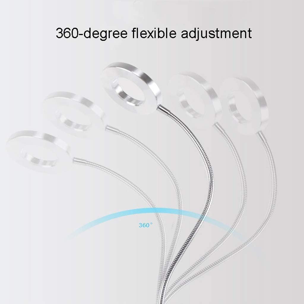 Lámpara Escritorio Luces De Lectura 360 ° Flexible Cuello Cisne Led Abrazadera Libro Luz Alimentada por USB Protección Ocular Lámpara Escritorio para Libros En Casa Protección Ocular