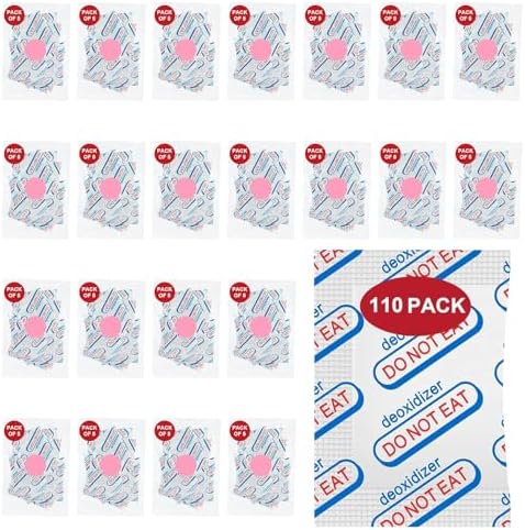 110 pacotes de absorvedores de oxigênio de grau alimentício 700CC...