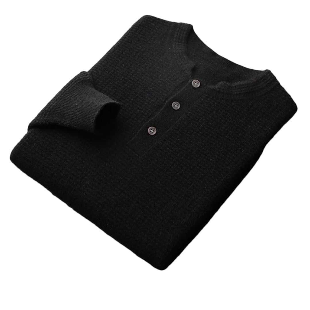 Suéter De Cachemira De Manga Larga para Hombre Jersey De Punto Informal De Negocios