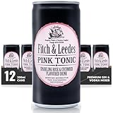 Fitch & Leedes Pink Tonic – 12 x 200ml Gin Mixer with Delicate Floral Notes