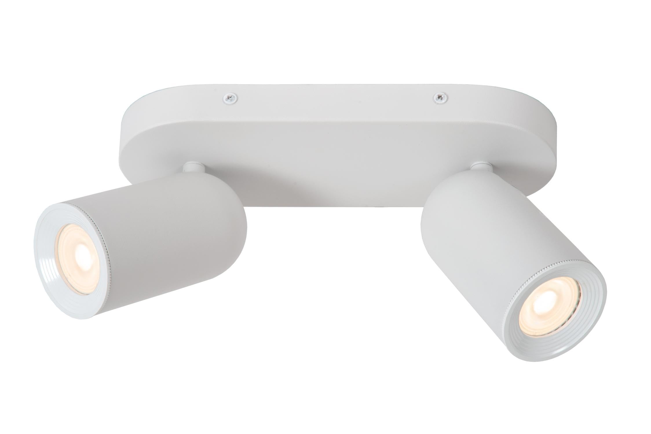 Lucide White Punch - Ceiling Spotlight - 2Xgu10