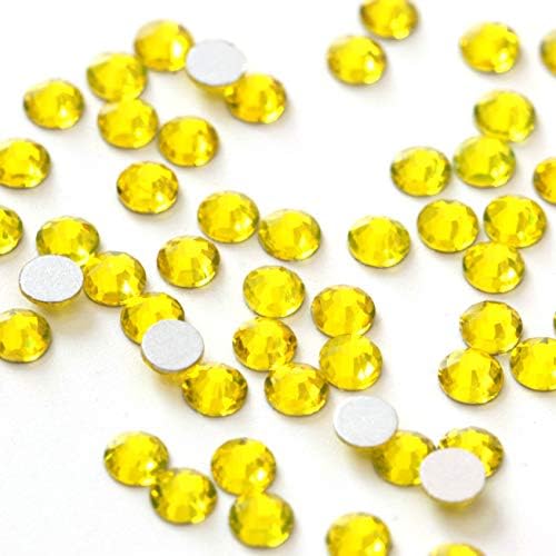 - 【ラインストーン77】ガラス製ラインストーン レモン サイズSS3～SS30 (6.3mm (SS30) 約45粒) ダイヤモンドアート