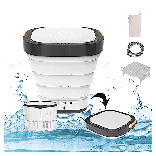 Small Washing Machine and Dryer with 4/6 Huors Drying and UV, Washer Machine for Apartment High Power,Retractable Drain Pipe for Baby,Underwear,Small Items,Pink