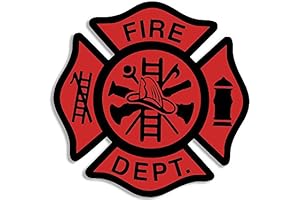 3 Inches Maltese Cross Firefighter Decal