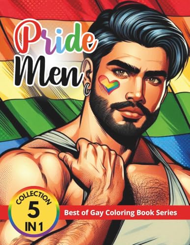 Pride Men Collection, 5 in 1: Best of Gay Coloring Book Series (Coloring Book For Adult) image 2