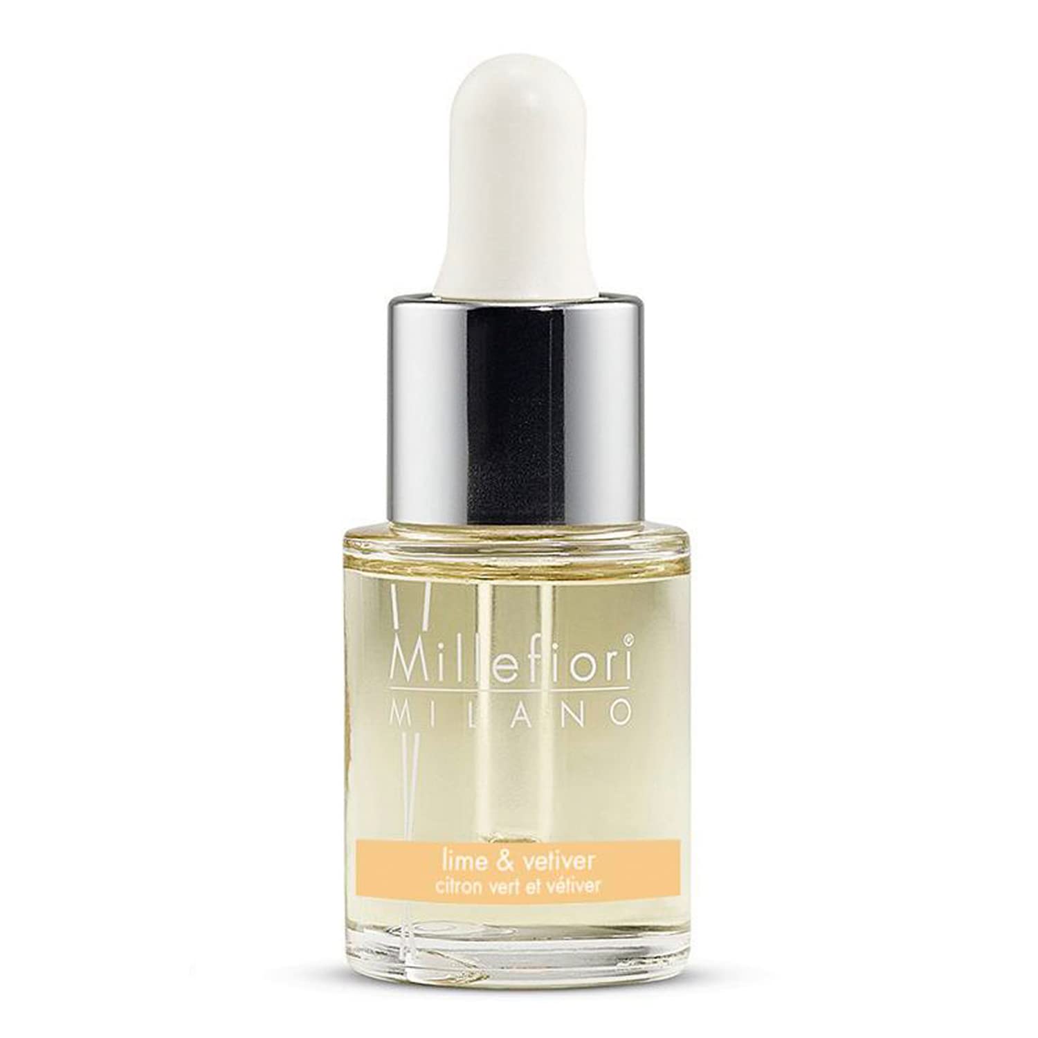 Millefiori Milano – Fragranza Idrosolubile Lime & Vetiver per Diffusore a Ultrasuoni Hydro – Profumo Ambiente con Pipetta Dosatrice, Ideale per Diffusori Hydro