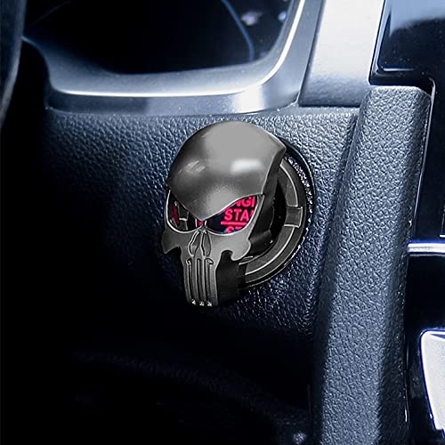 Image of Punisher Push to Start Button Cover - Ignition Cover Anti-Scratch Universal Decoration Ring (1 Pcs)