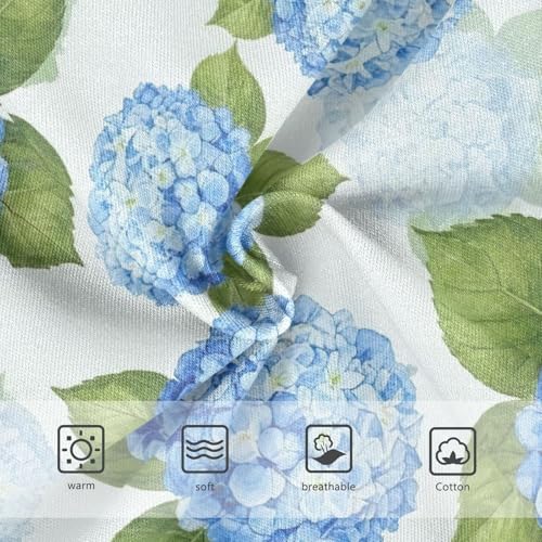 Watercolor Blue Hydrangea Flowers Toddler Girls Underwear, Girls Underwear Cotton, 2T–8 Years3