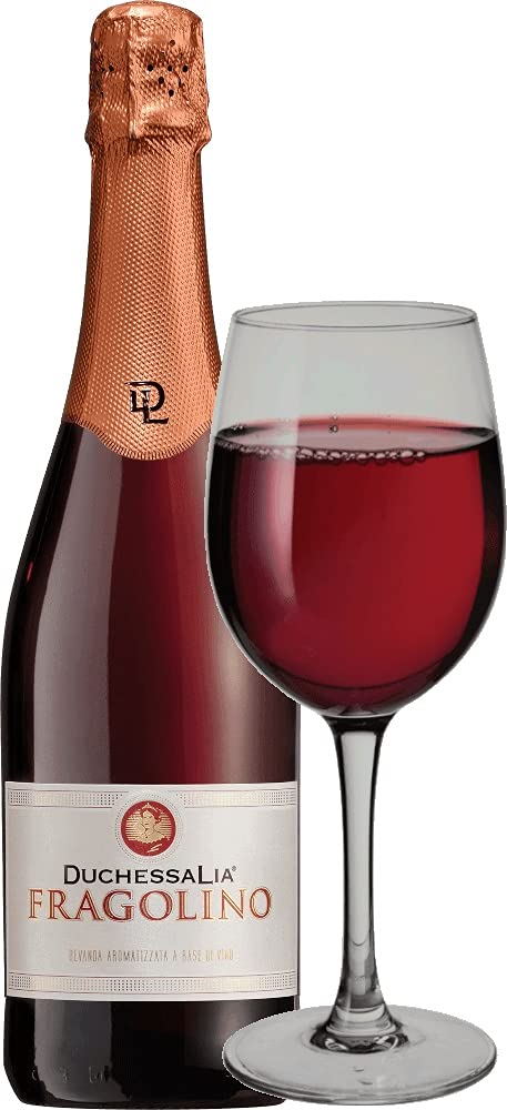 VINELLO 6er Vorteilspaket Perlwein - Fragolino Rosso - Duchessa Lia mit VINELLO.weinausgießer | fruchtiger Perlwein | fruchtig-frischer Fragolino aus Piemont
