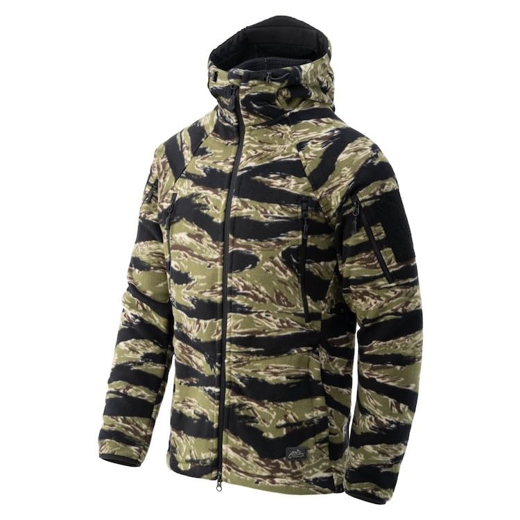 Helikon-Tex Patriot Hybrid Fleece Jacket Mk 2 (US, Alpha, Medium, Regular, Regular, Tiger Stripe)