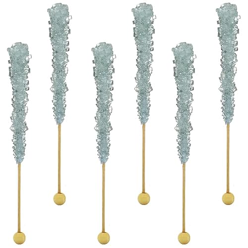 Fruidles Rock Candy Lollipops Pops Candy Suckers, surtido de colores y sabores, envueltas individualmente, 6.25 pulgadas (plata, paquete de 12)