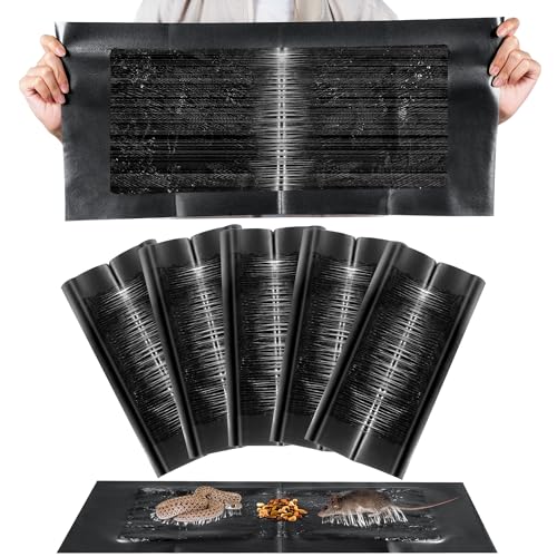 Qualirey 5 Pack 24 x 11'' Mouse Glue Traps, Anti Slip Rat Snake Rodent Sticky Pads Pet Friendly, Peanut Scented Mice Glue Board That Work for Home Indoor Outdoor Restaurant Kitchen Hotel Office