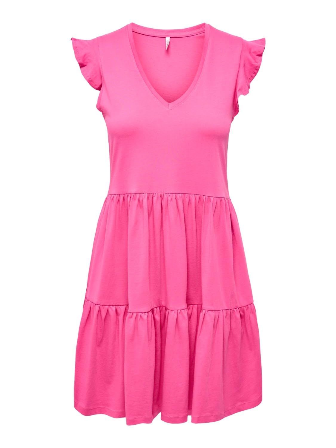 Only Onlmay-Caja de Vestir con Volantes Y Manga Casquillo Jrs Noos Vestido para Mujer
