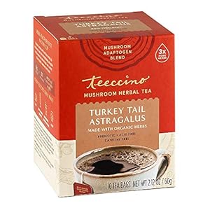 Teeccino Turkey Tail Astragalus Toasted Maple – Support Your Health with Mushrooms & Adaptogenic Herbs (Turkey Tail…