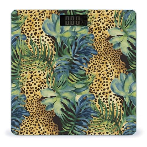 Báscula digital de baño con diseño animal leopardo