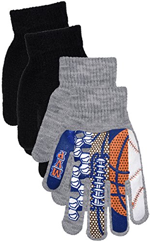 Boys MVP Sports Warm Knit Glove 2 Pair Sets in 3 Great Colors3
