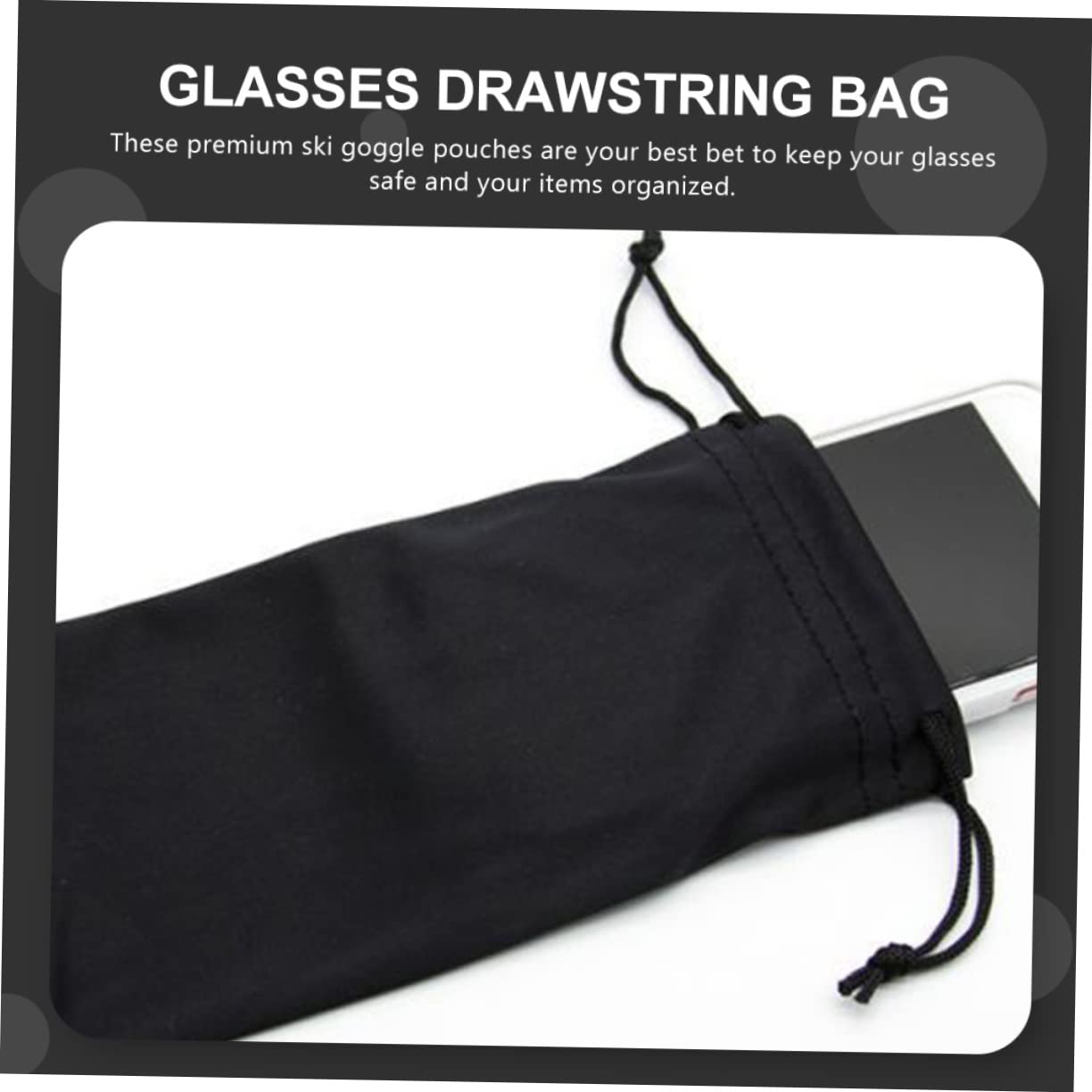 3 Sätze Aufbewahrungstasche Für Brillen Brillenbeutel Gläser Skibrille Taschen Anti -nebel Aufbewahrungsbeutel Für Brillen Brillenhalter Brillenetui Flanell Schwarz 25 Stück * 3