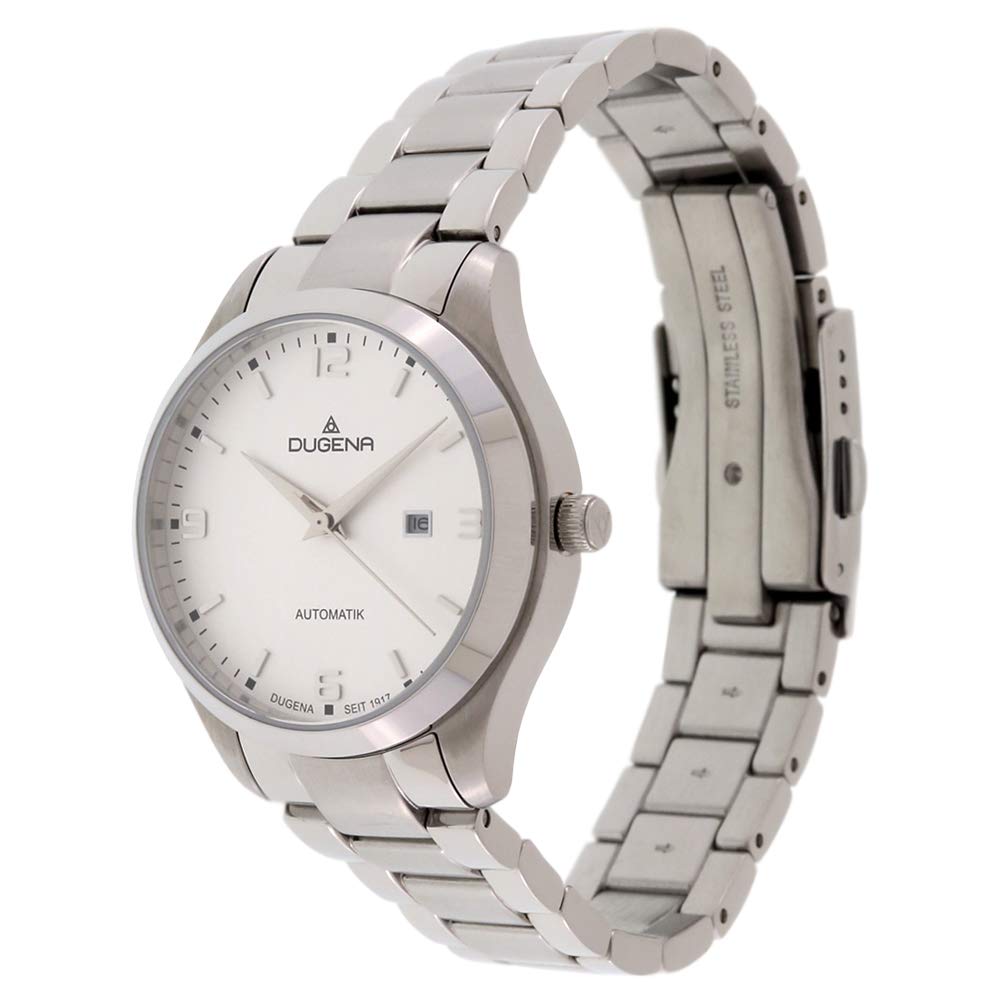 Dugena Damen Automatik Armbanduhr, Saphirglas, Edelstahlarmband, Tresor Woman Automatik, Silber, 4460913